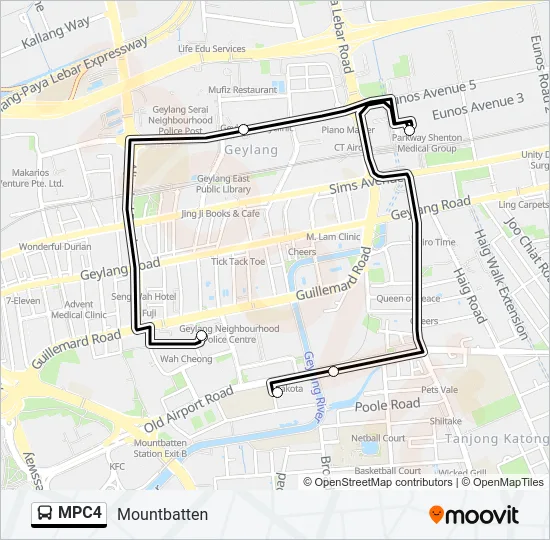 MPC4 Bus Line Map