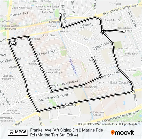 公交MPC6路的线路图