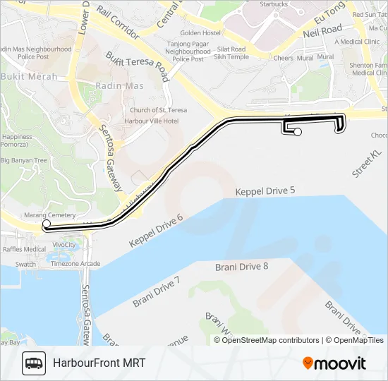 公交SAM SHUTTLE路的线路图