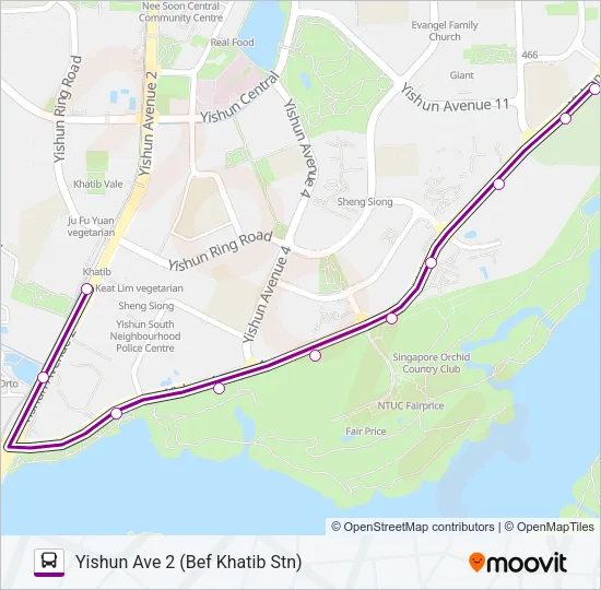 公交117A路的线路图