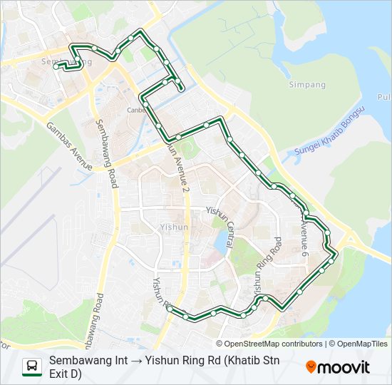 861A Bus Line Map