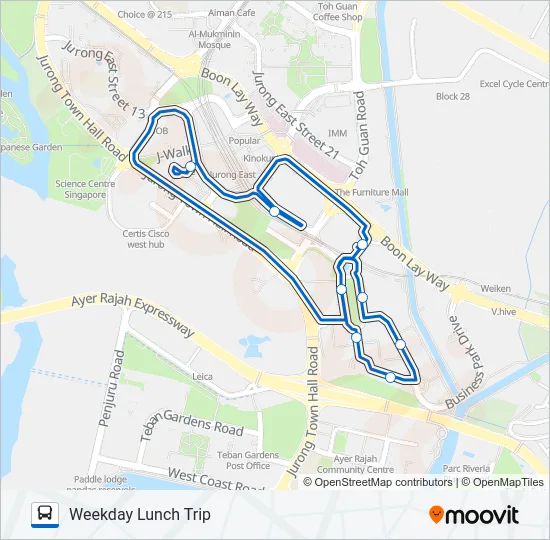 公交IBP BUS路的线路图