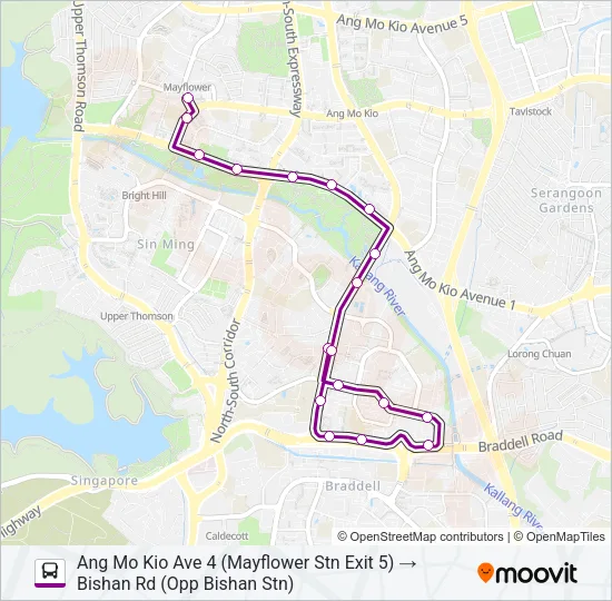公交71A路的线路图
