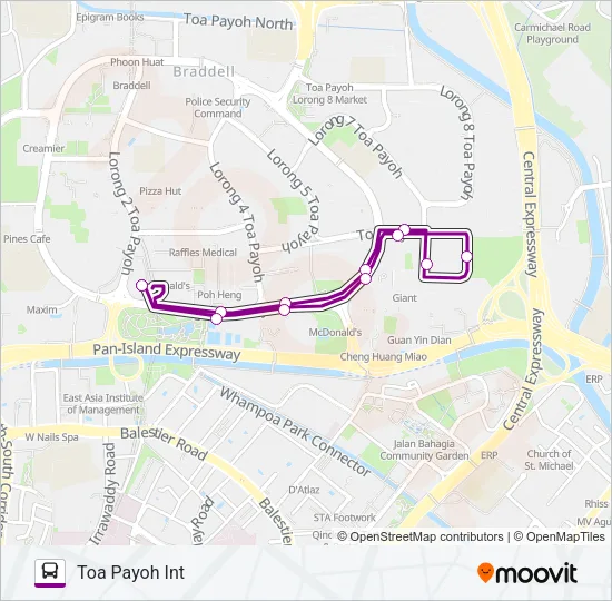 公交230M路的线路图