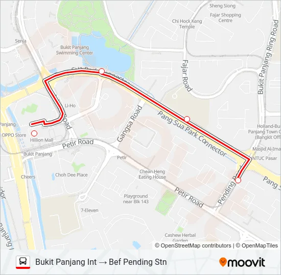 公交973A路的线路图