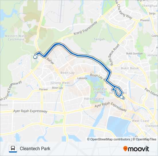 CTP JURONG EAST SHUTTLE bus Line Map