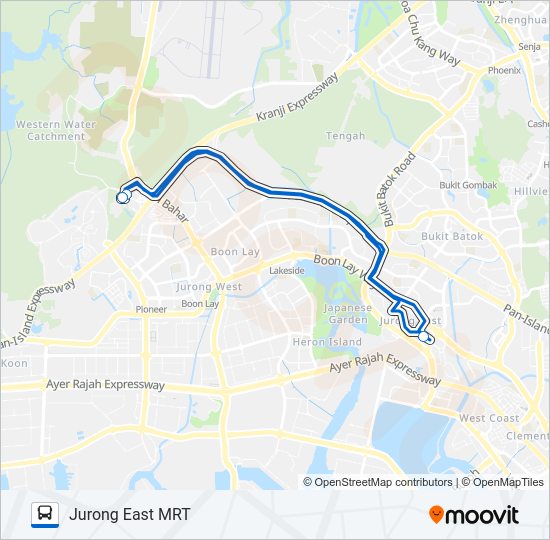 CTP JURONG EAST SHUTTLE Bus Line Map