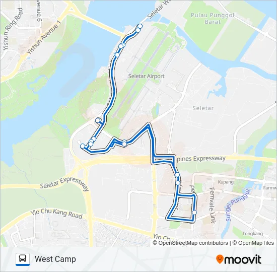 公交SAP LUNCH SHUTTLE (BLUE)路的线路图