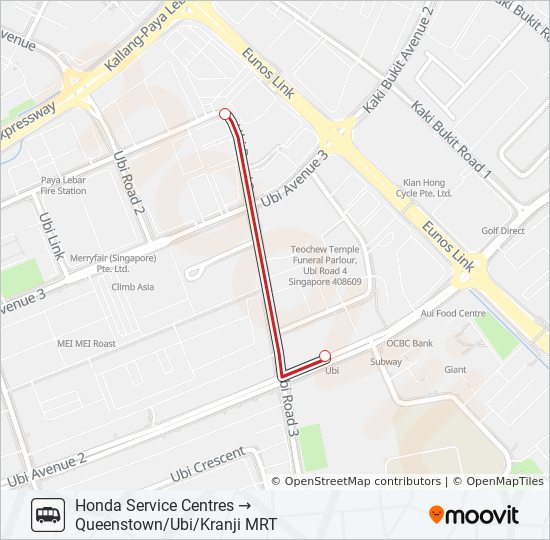 HONDA SHUTTLE SERVICE bus Line Map