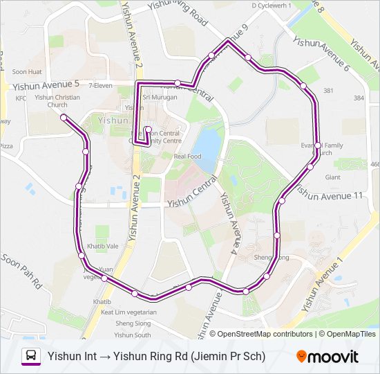 807B bus Line Map