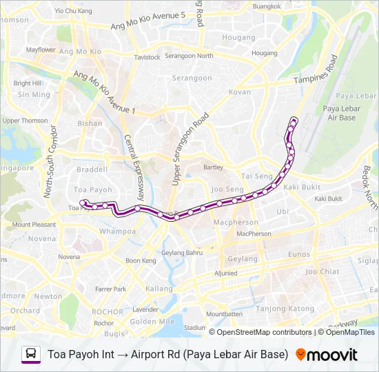 公交90A路的线路图