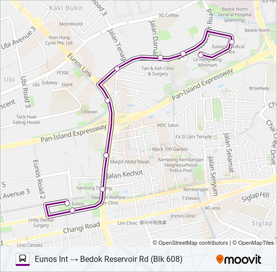 60A bus Line Map