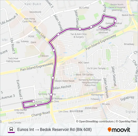 公交60A路的线路图