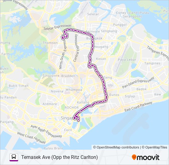 70A bus Line Map