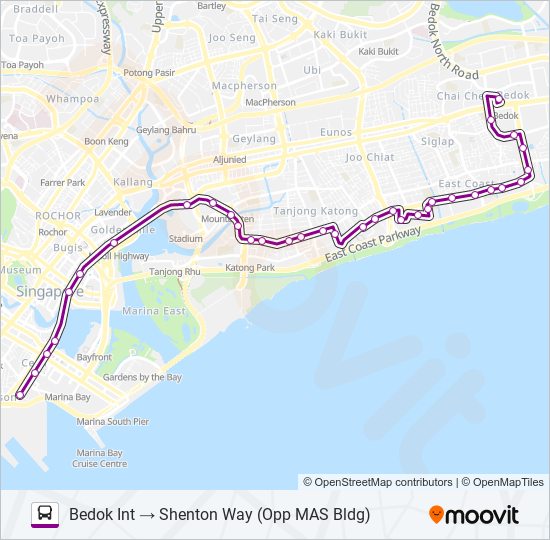 196A bus Line Map