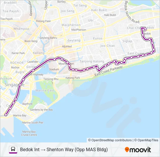 公交196A路的线路图