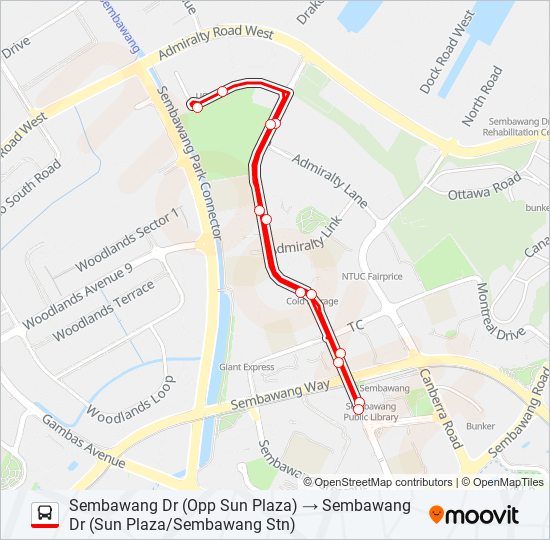 962B bus Line Map