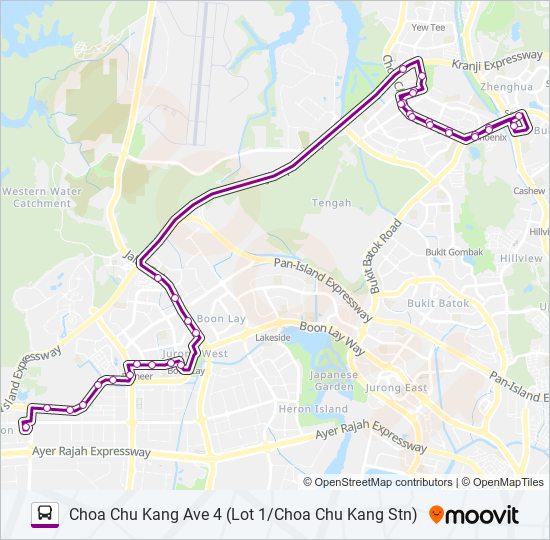 974A bus Line Map