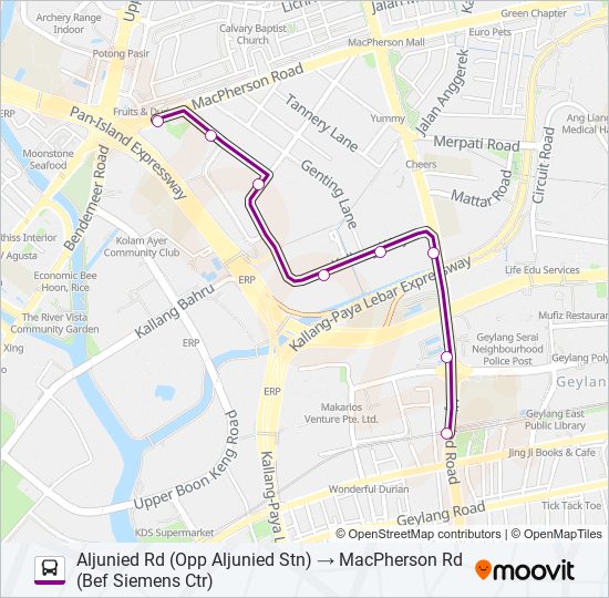 125A bus Line Map