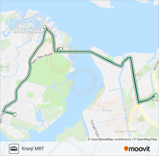 公交KRANJI NPARKS SHUTTLE路的线路图