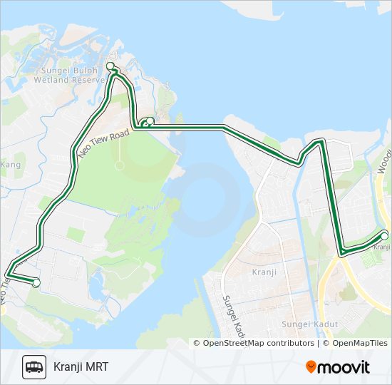KRANJI NPARKS SHUTTLE bus Line Map