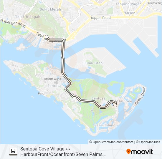SENTOSA COVE SHUTTLE Bus Line Map