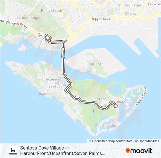 SENTOSA COVE SHUTTLE Bus Line Map