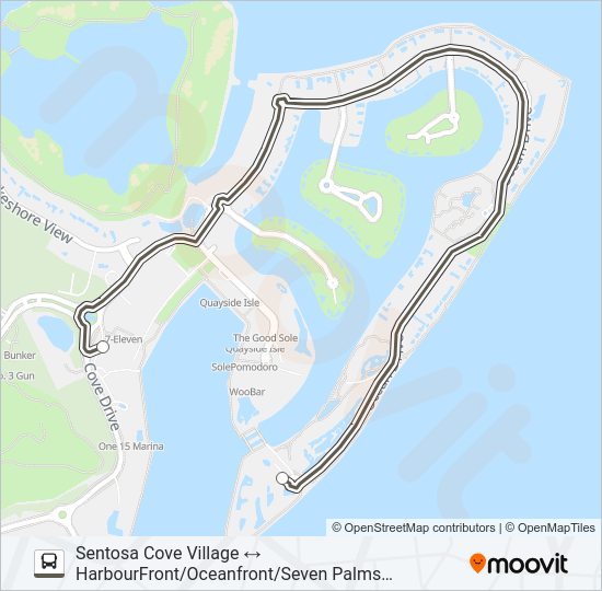 SENTOSA COVE SHUTTLE Bus Line Map