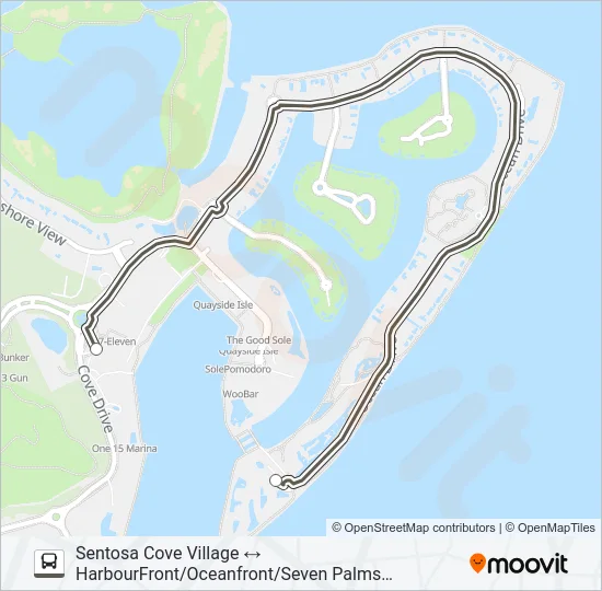 SENTOSA COVE SHUTTLE Bus Line Map