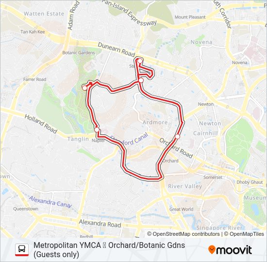 METROPOLITAN YMCA SHUTTLE Bus Line Map