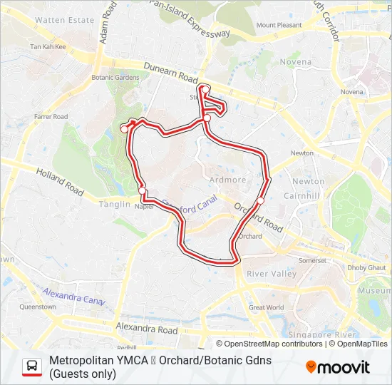公交METROPOLITAN YMCA SHUTTLE路的线路图
