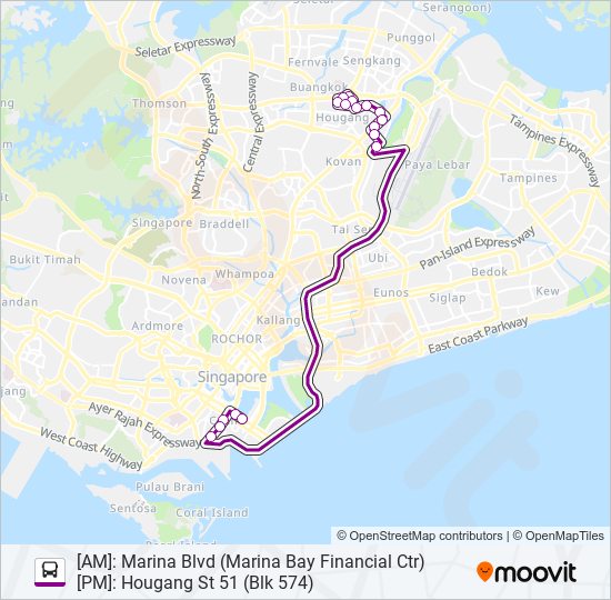 672 bus Line Map