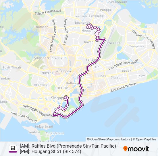 672 Bus Line Map