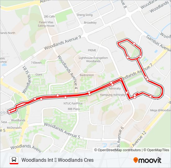 904 bus Line Map