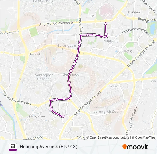 公交109A路的线路图