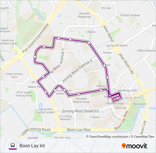 243W bus Line Map