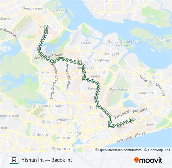 854 bus Line Map