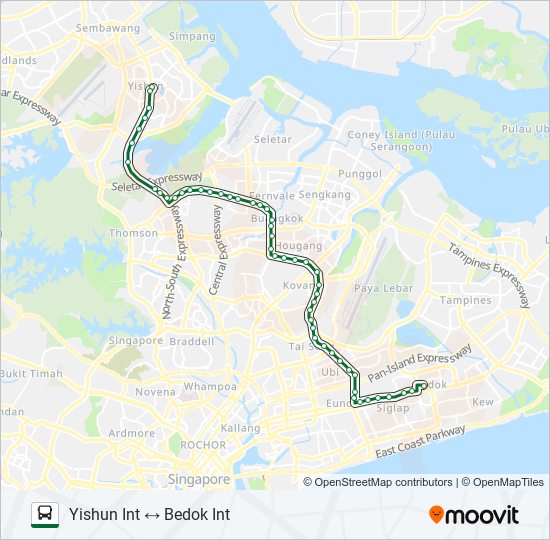 854 bus Line Map