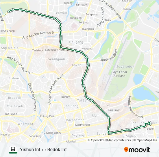 854 Bus Line Map