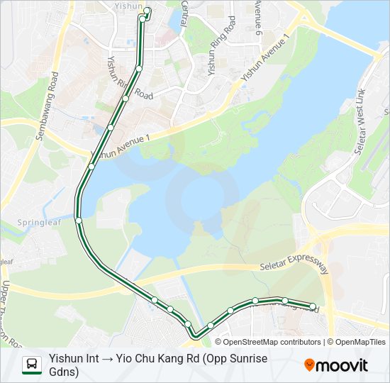 857A Bus Line Map