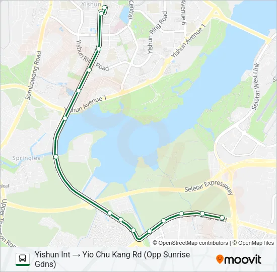公交857A路的线路图