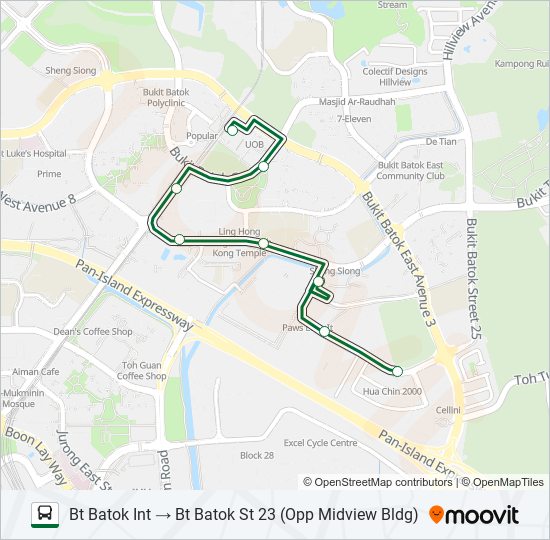 189A bus Line Map