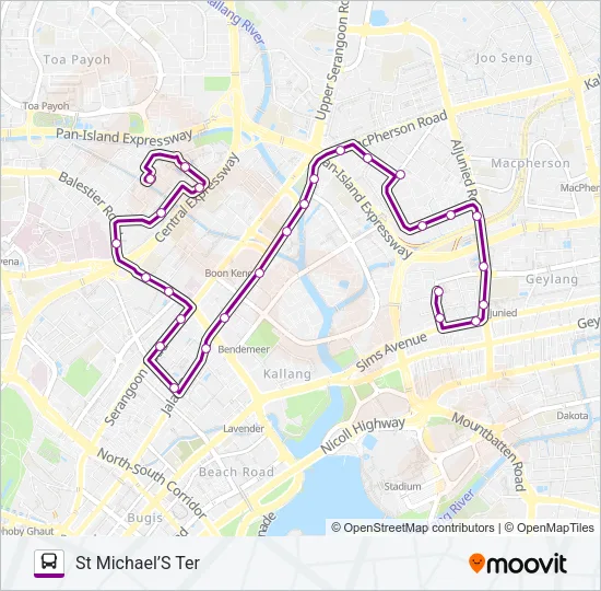 公交125路的线路图