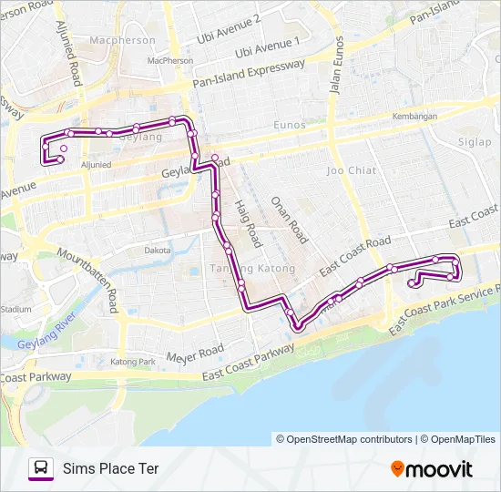 公交134路的线路图