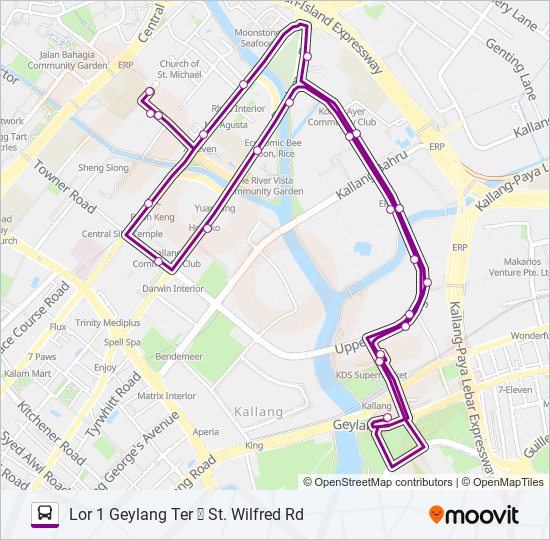 140 bus Line Map