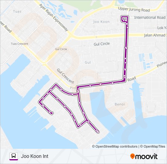 257 bus Line Map