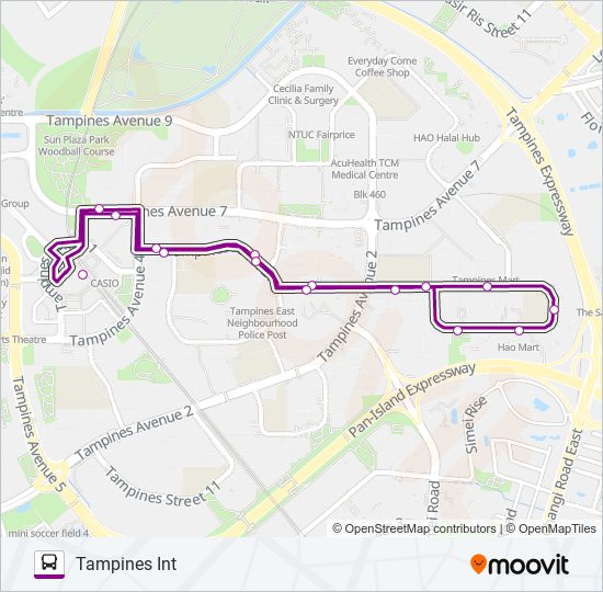 291 bus Line Map