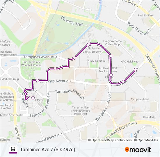 29A bus Line Map