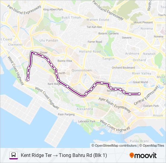 33A bus Line Map