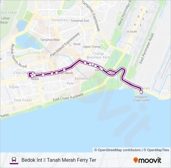 公交35M路的线路图